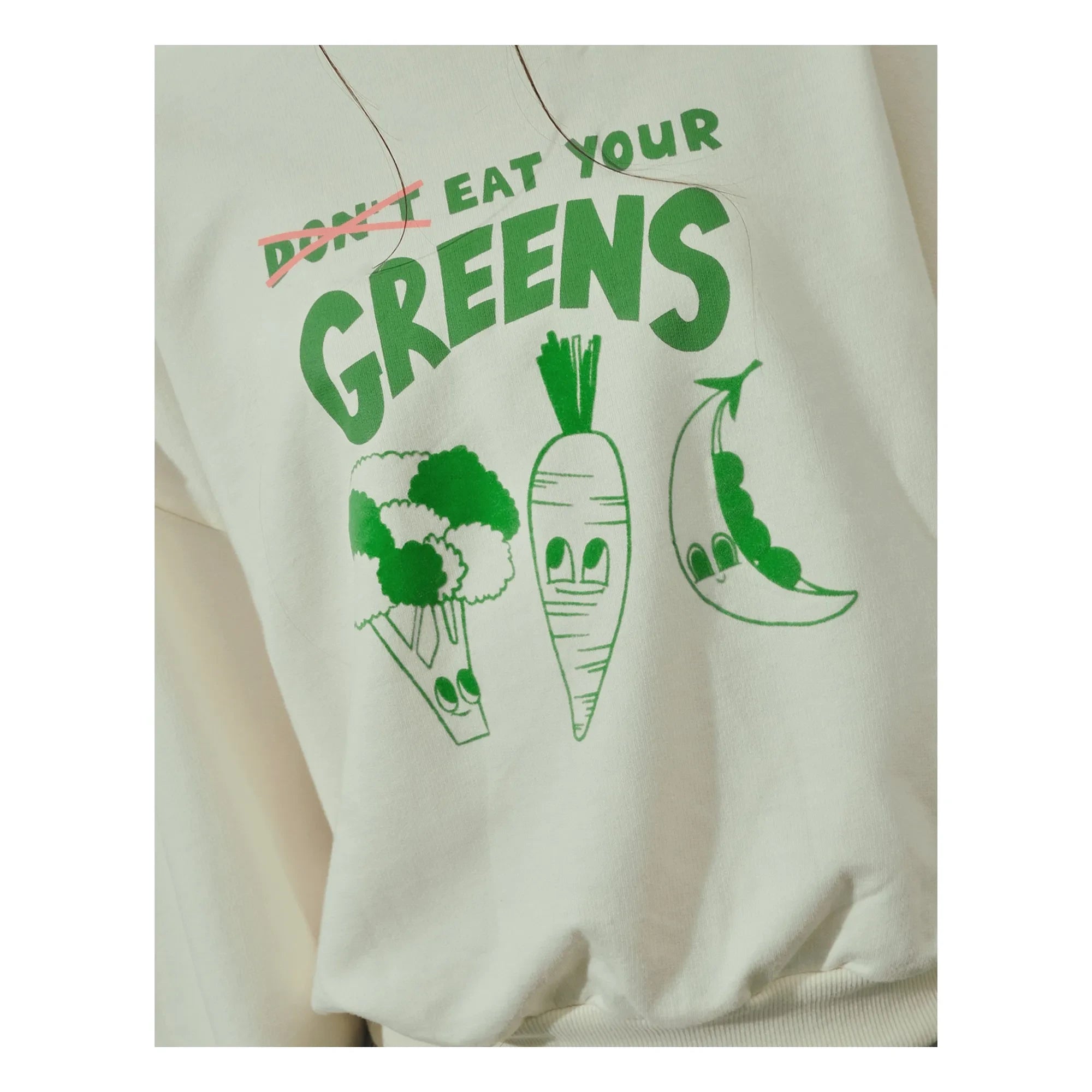 Gingersnaps - Serena Eat Your Greens sweatshirt | Beyaz
