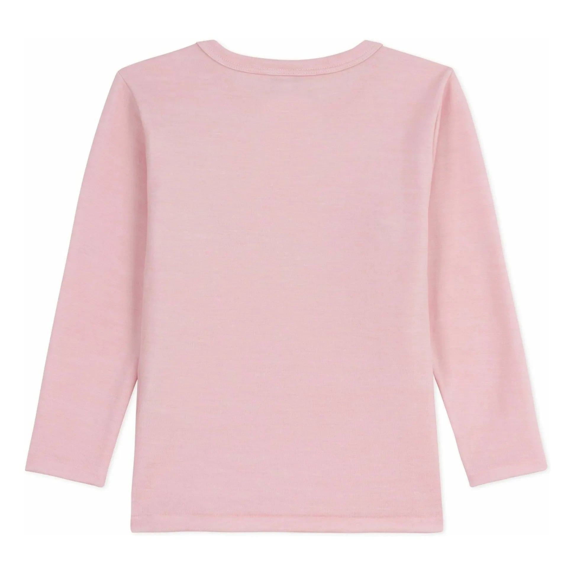 Petit Bateau - Uni Logo Yün Tişört | Pembe