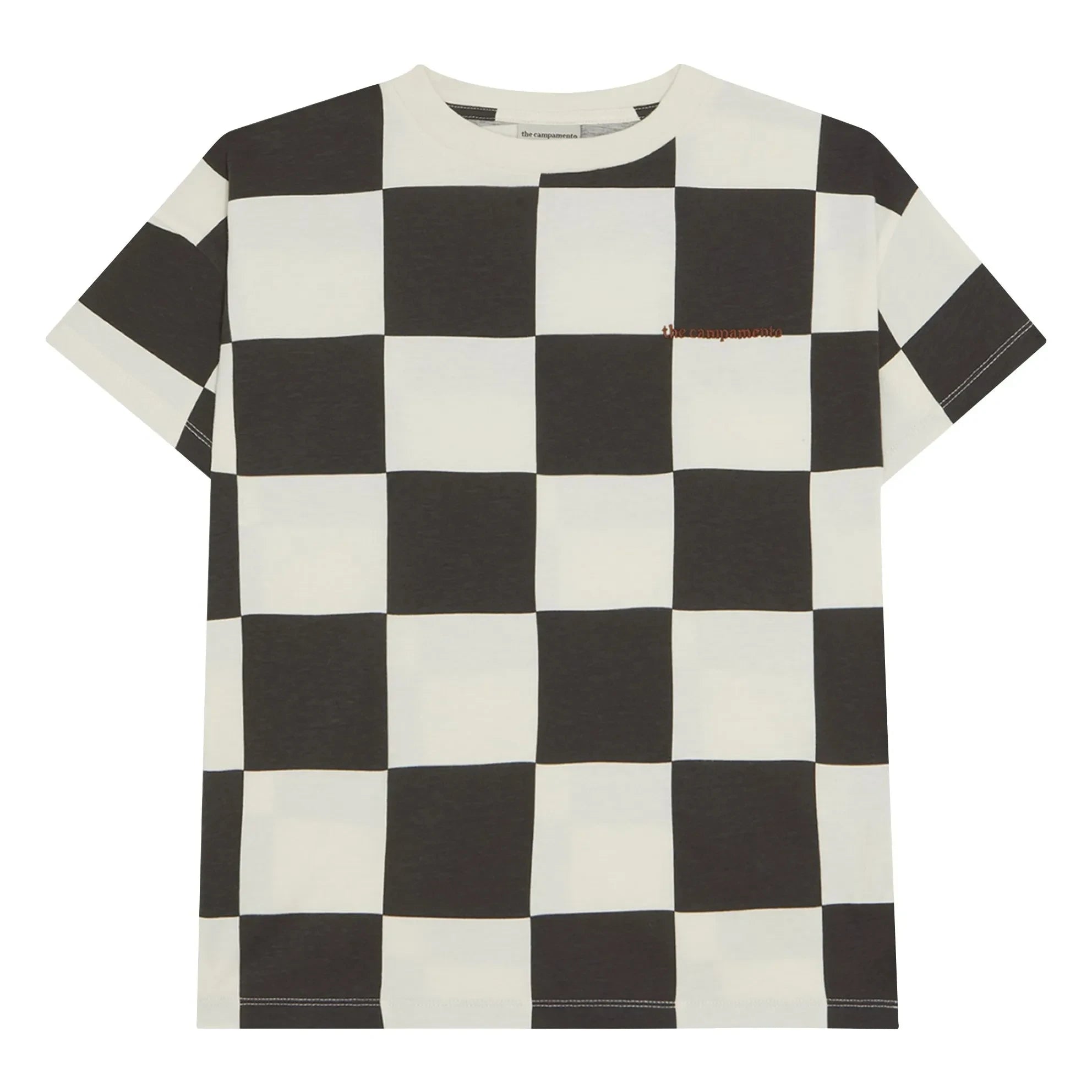 The Campamento - Damier Tişört | Ecru