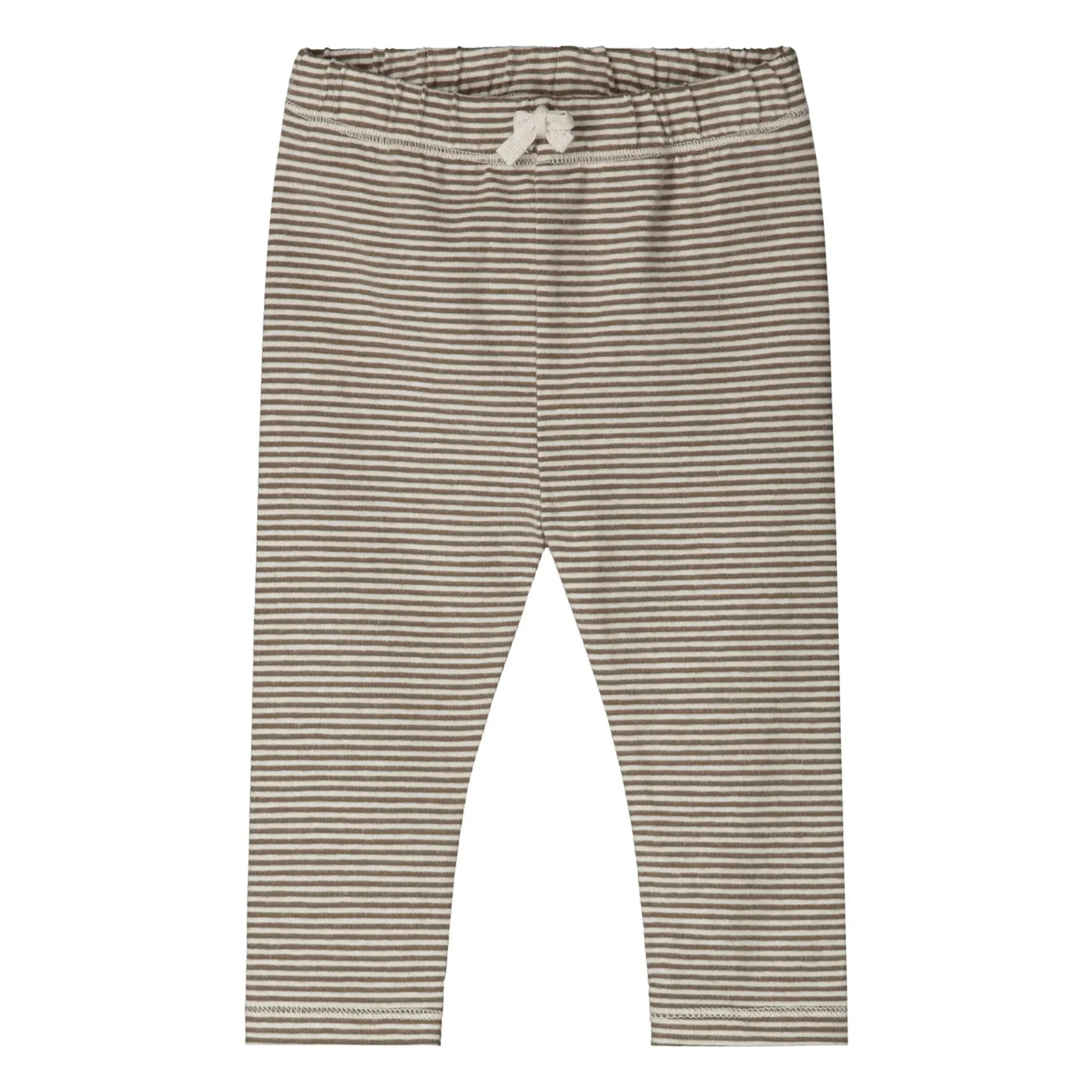 Gray Label - Çizgili Organik Pamuklu Tayt | Haki Kahverengi