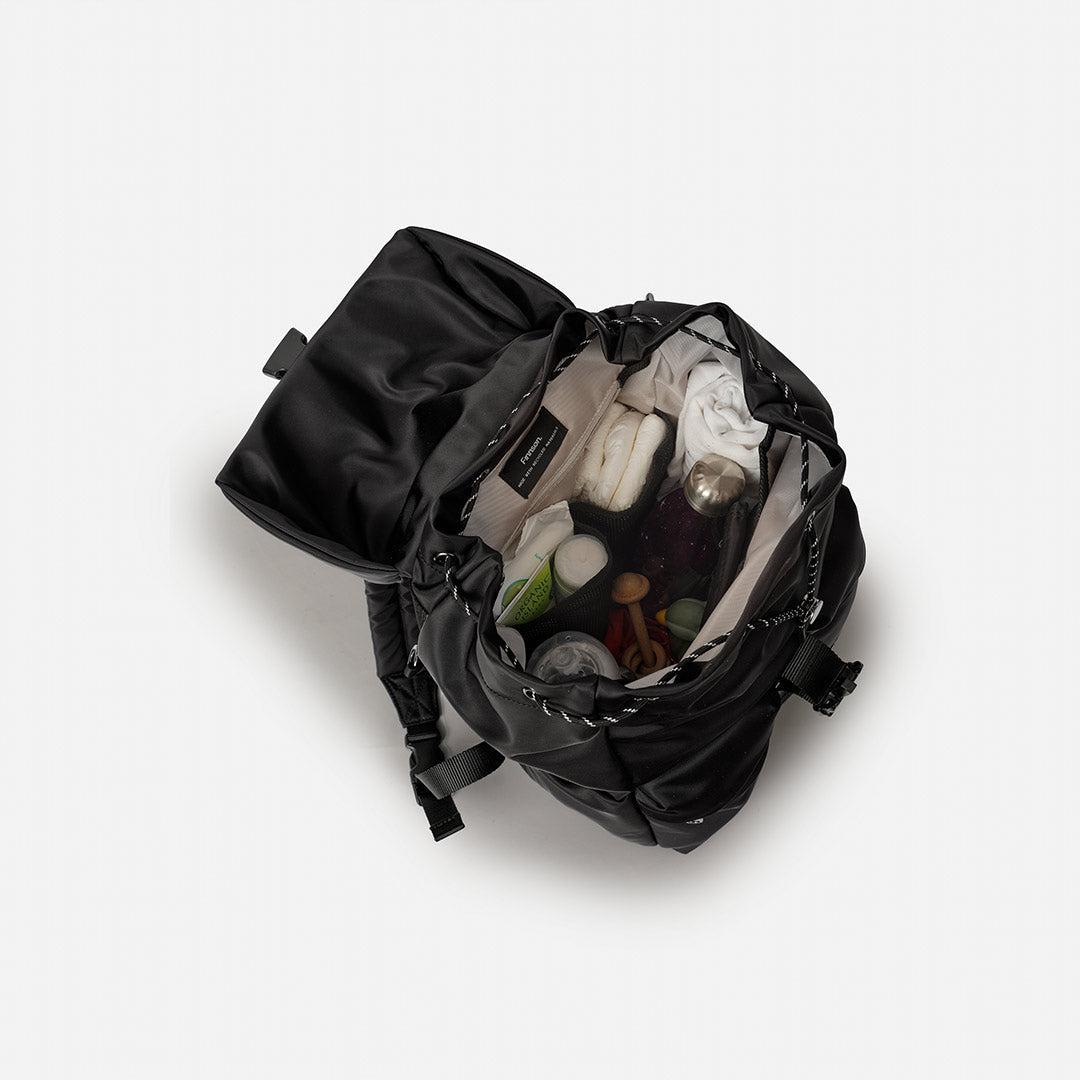 Finnson Elise Eco Changing Backpack & Changing Mat - Black-Changing Bags-Black- | Natural Baby Shower