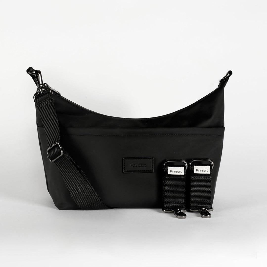 Finnson Fia Eco Oversized Stroller Organiser - Black-Stroller Organisers-Black-One Size | Natural Baby Shower