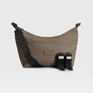 Finnson Fia Eco Oversized Sling Stroller Organiser with Clips - Mocha-Stroller Organisers-Mocha- | Natural Baby Shower