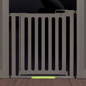 Fred Pressure Fit Stairgate - White Wood Panel/Pure White Fittings-Stair Gates-White Wood Panel/Pure White Fittings- | Natural Baby Shower