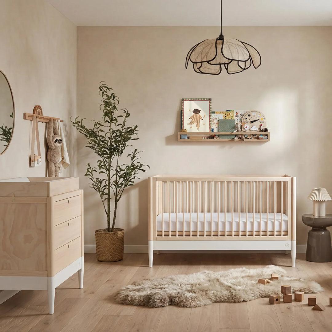Gaia Baby Eos Cot & Dresser Set-Nursery Sets-Desert Sage/Natural Ash- | Natural Baby Shower