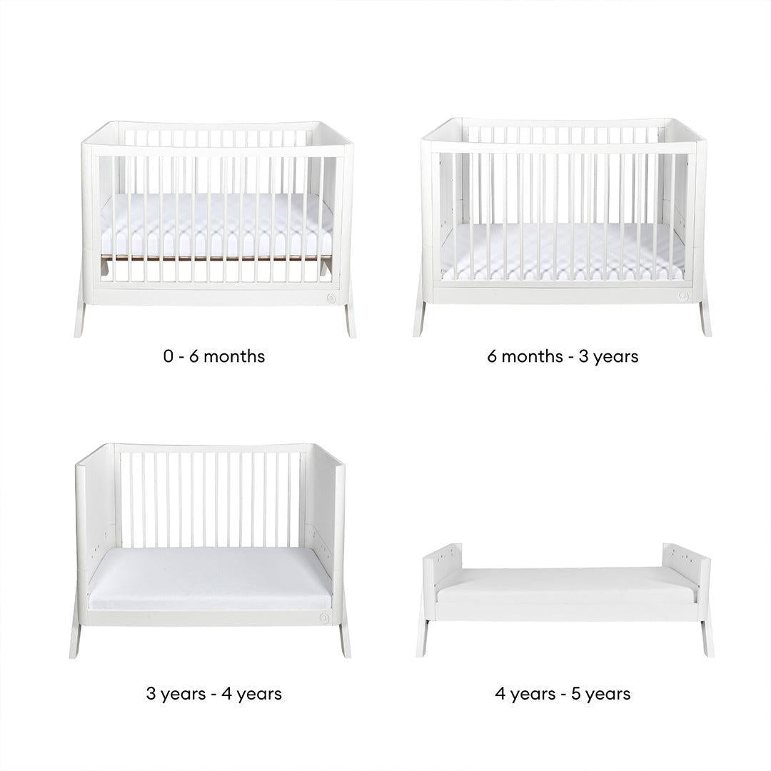 Gaia Baby Hera 'Studio Edit" Two Piece Set (Cot & Dresser) - White-Nursery Sets-White-Without Mattress | Natural Baby Shower