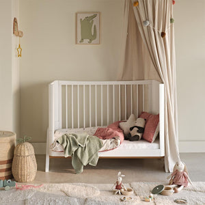 Gaia Baby Hera 'Studio Edit" Two Piece Set (Cot & Dresser) - White-Nursery Sets-White-Without Mattress | Natural Baby Shower