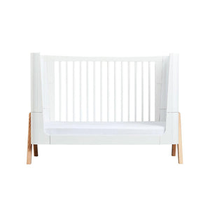 Gaia Baby Hera Cot Bed + Dresser + Wardrobe Three Piece Bundle - Scandi-White + Natural-Nursery Sets- | Natural Baby Shower