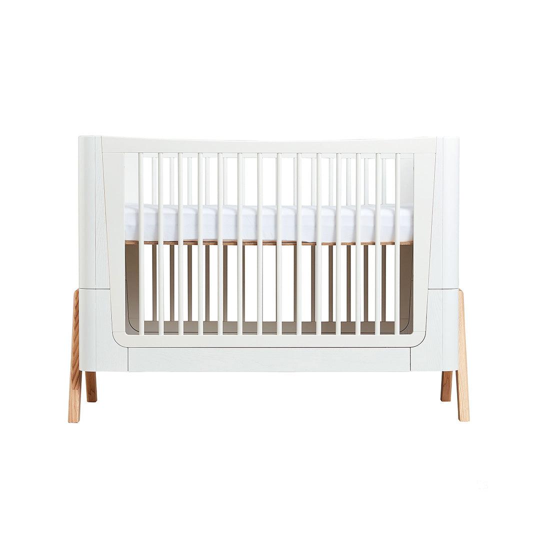 Gaia Baby Hera Cot Bed + Dresser + Wardrobe Three Piece Bundle - Scandi-White + Natural-Nursery Sets- | Natural Baby Shower