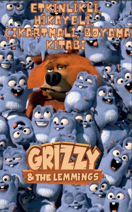 Grizzy ve Lemmingler - Hikayeli Boyama Kitabı
