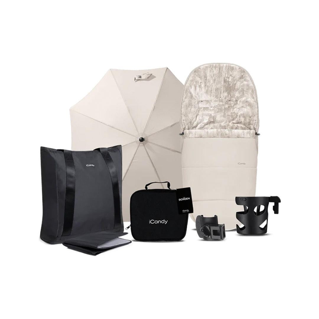 iCandy Core 2 Complete Travel Bundle with Cocoon 360 and Base-Travel Systems-Sandstone- | Natural Baby Shower