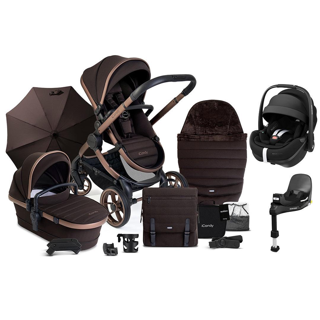 iCandy Peach 7 Complete Travel System with Pebble 360 Pro 2-Travel Systems-Pecan- | Natural Baby Shower
