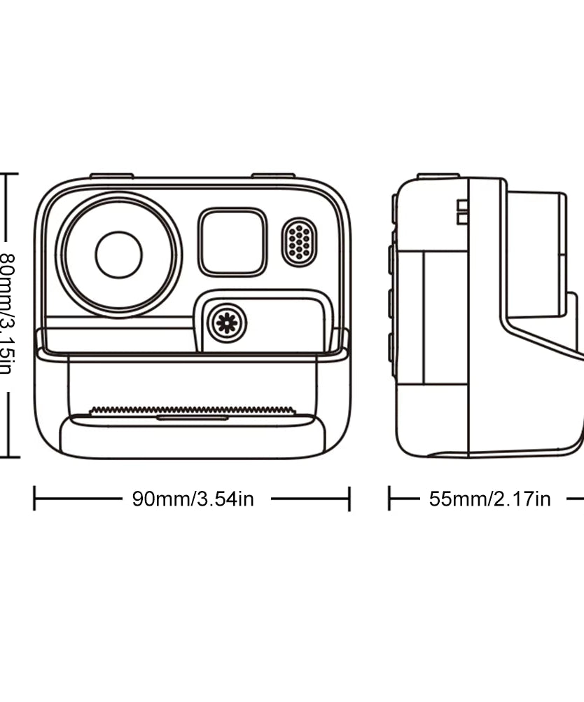 iPixi – كاميرا فيديو وصور رقمية مع طباعة فورية برتقالية