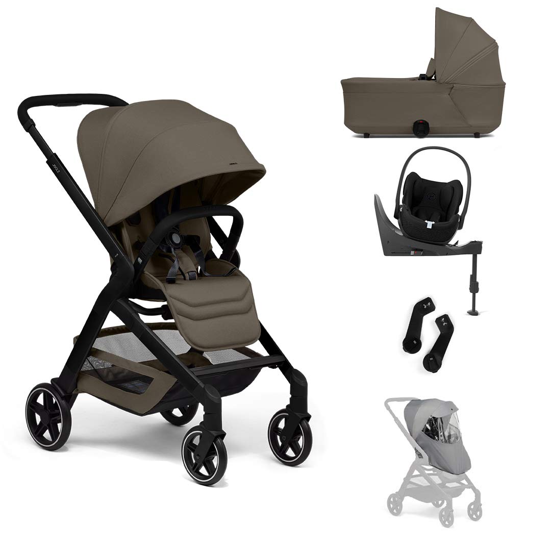 Joolz Hub2 + Cloud T Travel System-Travel Systems-Hazel Brown-With Base | Natural Baby Shower