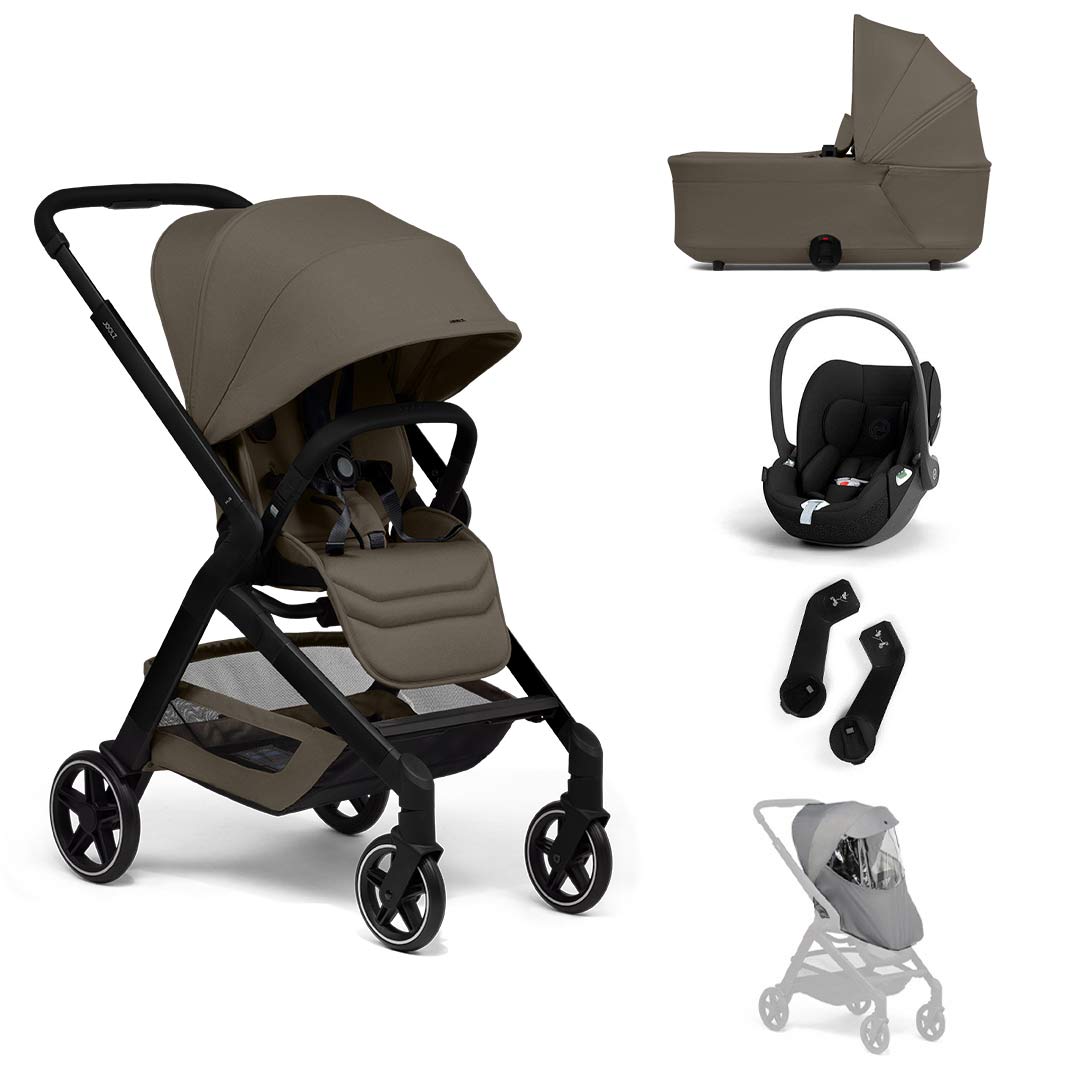Joolz Hub2 + Cloud T Travel System-Travel Systems-Hazel Brown-No Base | Natural Baby Shower