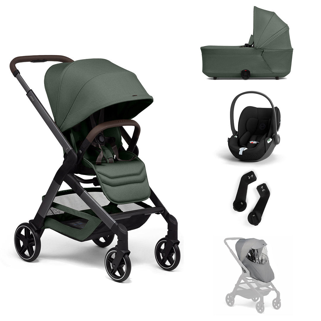 Joolz Hub2 + Cloud T Travel System-Travel Systems-Forest Green-No Base | Natural Baby Shower