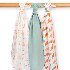 Kite Muslins - Happy Carrot-Muslin Squares-Happy Carrot-One Size | Natural Baby Shower