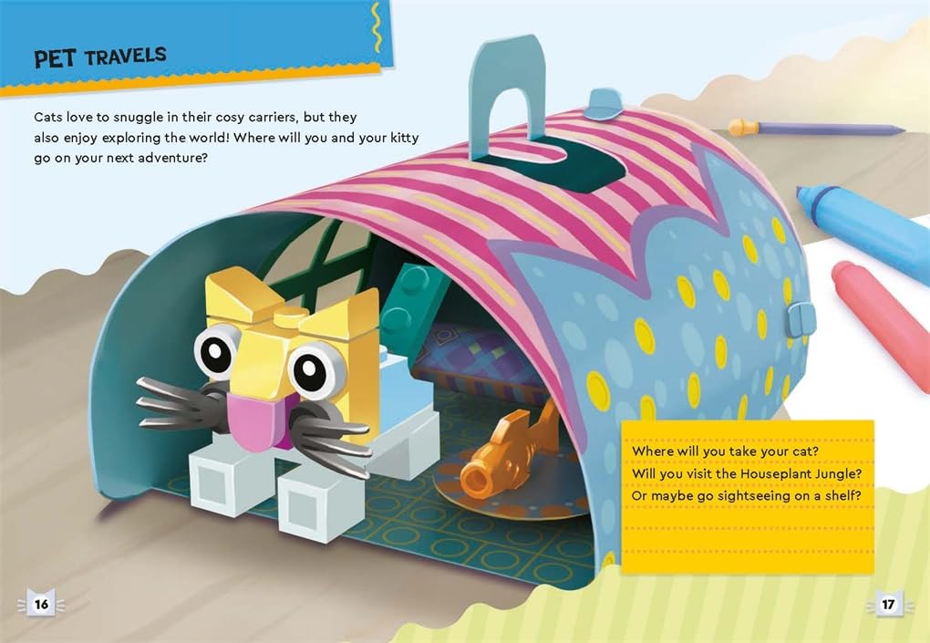 ليغو - حيوانات أليفة صغيرة مع شخصيات: فنون البناء والطي اليدوية