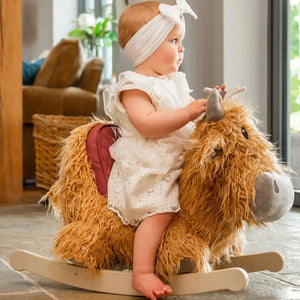 Little Bird Told Me - Rocking Highland Cow - Hubert-Rockers-Hubert-9m+ | Natural Baby Shower