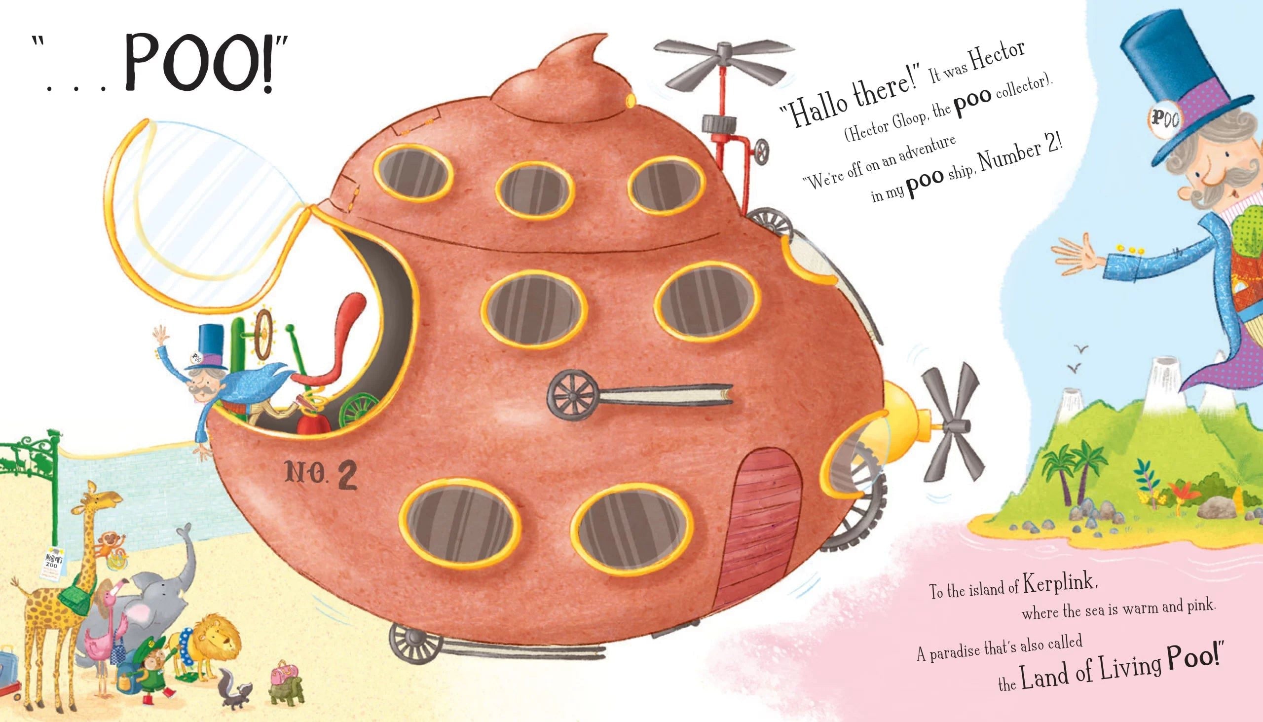 Little Tiger Press - Poo in the Zoo The Island of Dinosaur Poo Book