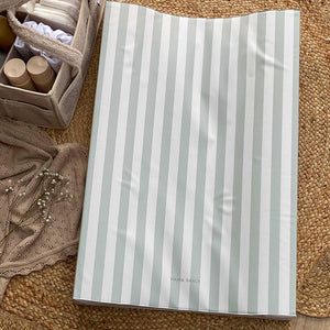 Mama Shack Anti Roll Changing Mat - Candy Stripe - Sage-Changing Mats-Candy Stripe - Sage- | Natural Baby Shower