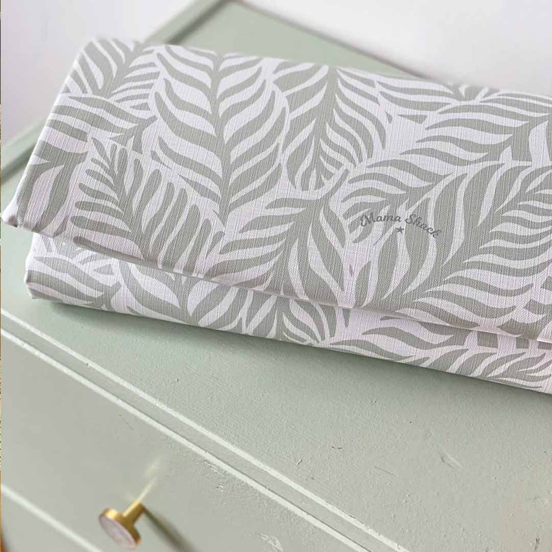 Mama Shack Travel Changing Mat - Linear Leaf / Sage-Travel Changing Mats- | Natural Baby Shower