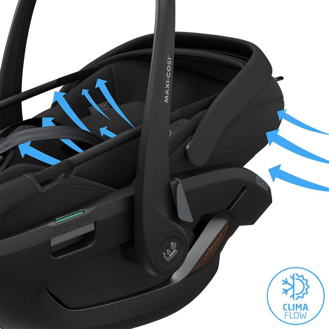 Maxi-Cosi Coral Slide Pro - Onyx Black-Car Seats-Onyx Black Fr- | Natural Baby Shower