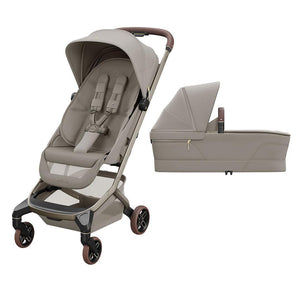 Maxi-Cosi Fame Cabin Stroller & Carrycot Bundle - Sapphire Sand-Strollers-Sapphire Sand-Without Bumper Bar | Natural Baby Shower