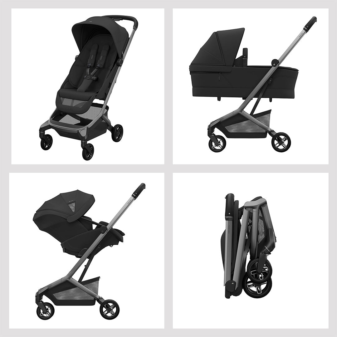 Maxi-Cosi Fame Cabin Stroller - Onyx Black-Strollers-Onyx Black-Without Cabin Cot | Natural Baby Shower