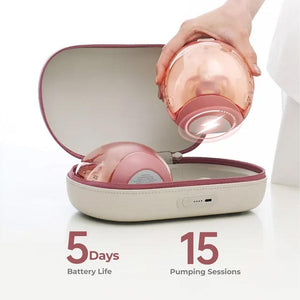 Momcozy Air 1 Ultra-slim Double Breast Pump - Pink / White-Breast Pumps-Pink / White- | Natural Baby Shower