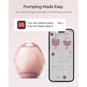 Momcozy Air 1 Ultra-slim Double Breast Pump - Pink / White-Breast Pumps-Pink / White- | Natural Baby Shower
