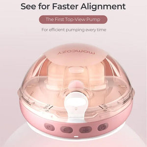 Momcozy Air 1 Ultra-slim Double Breast Pump - Pink / White-Breast Pumps-Pink / White- | Natural Baby Shower