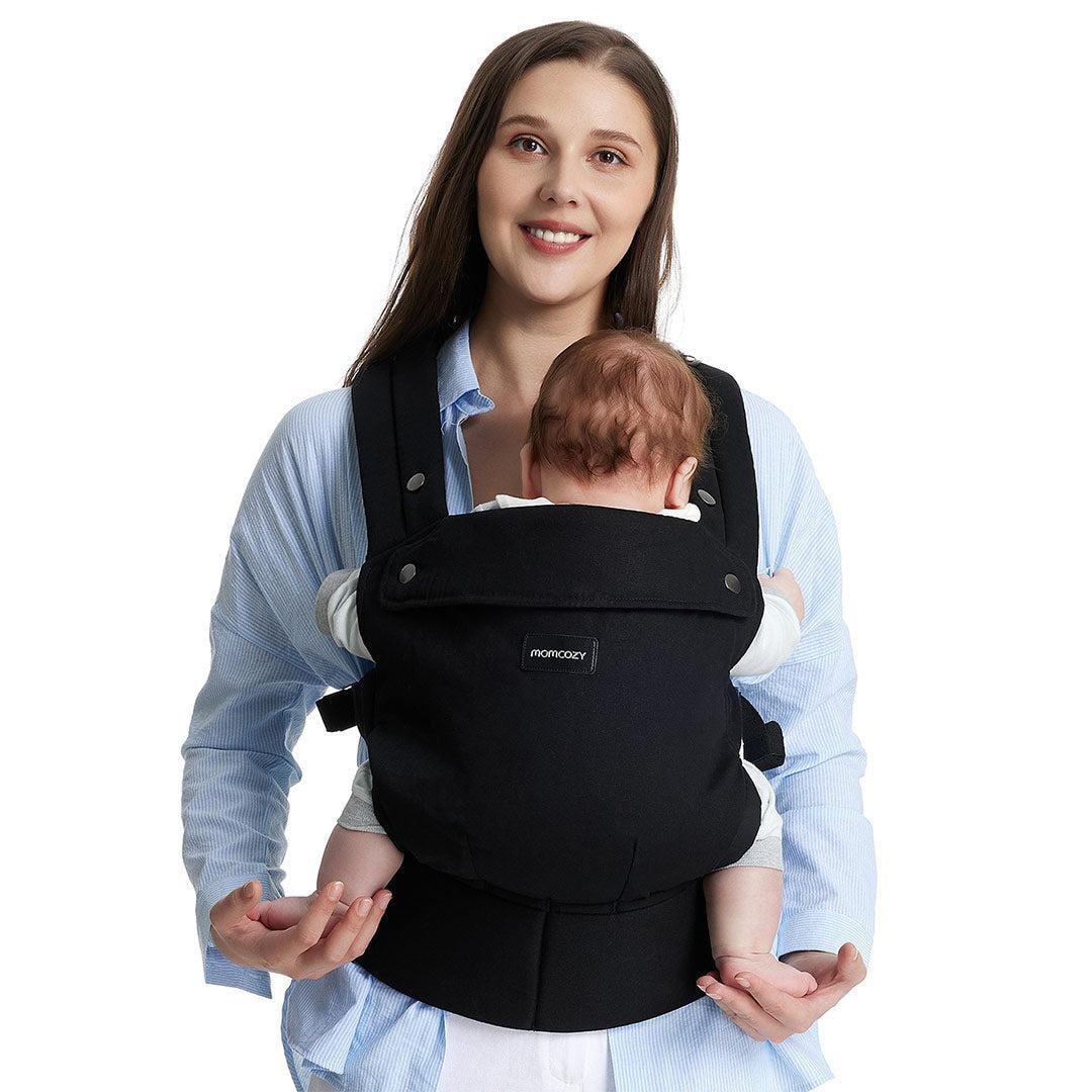 Momcozy Baby Carrier 3M+ - Cotton Black-Baby Carriers-Cotton Black- | Natural Baby Shower