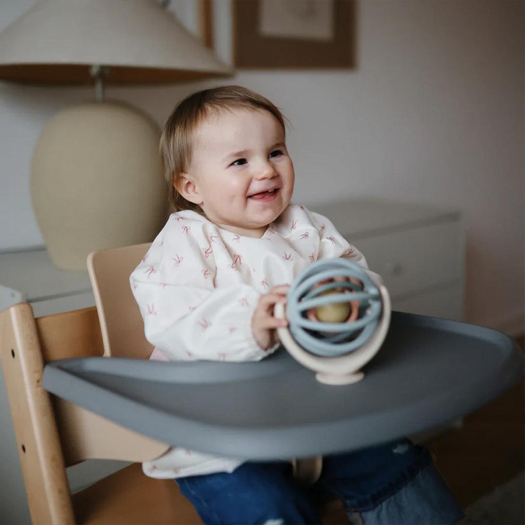 Mushie Long Sleeve Bib - Bows-Bibs-Bows- | Natural Baby Shower