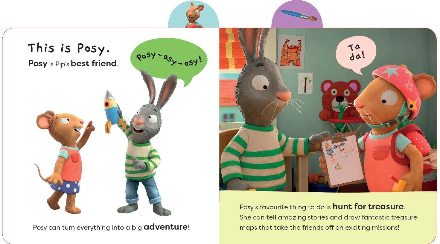 Nosy Crow - İngilizce Pip ve Posy: Favori Şeyler Kitap