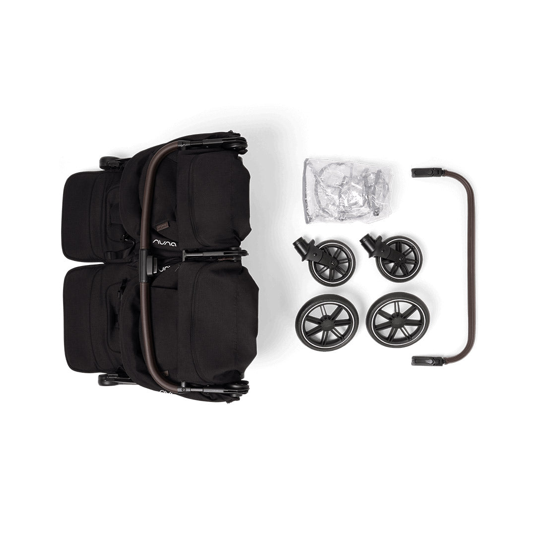 Nuna TRVL DUBL Pushchair - Caviar-Strollers-Caviar- | Natural Baby Shower
