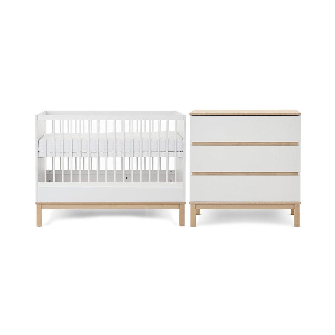 Obaby Astrid Mini 2 Piece Room Set - White-Nursery Sets-White-No Mattress | Natural Baby Shower