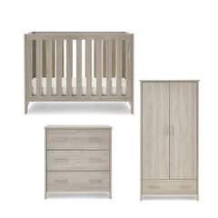 Obaby Nika Mini 3 Piece Room Set - Grey Wash-Nursery Sets-Grey Wash-No Mattress | Natural Baby Shower