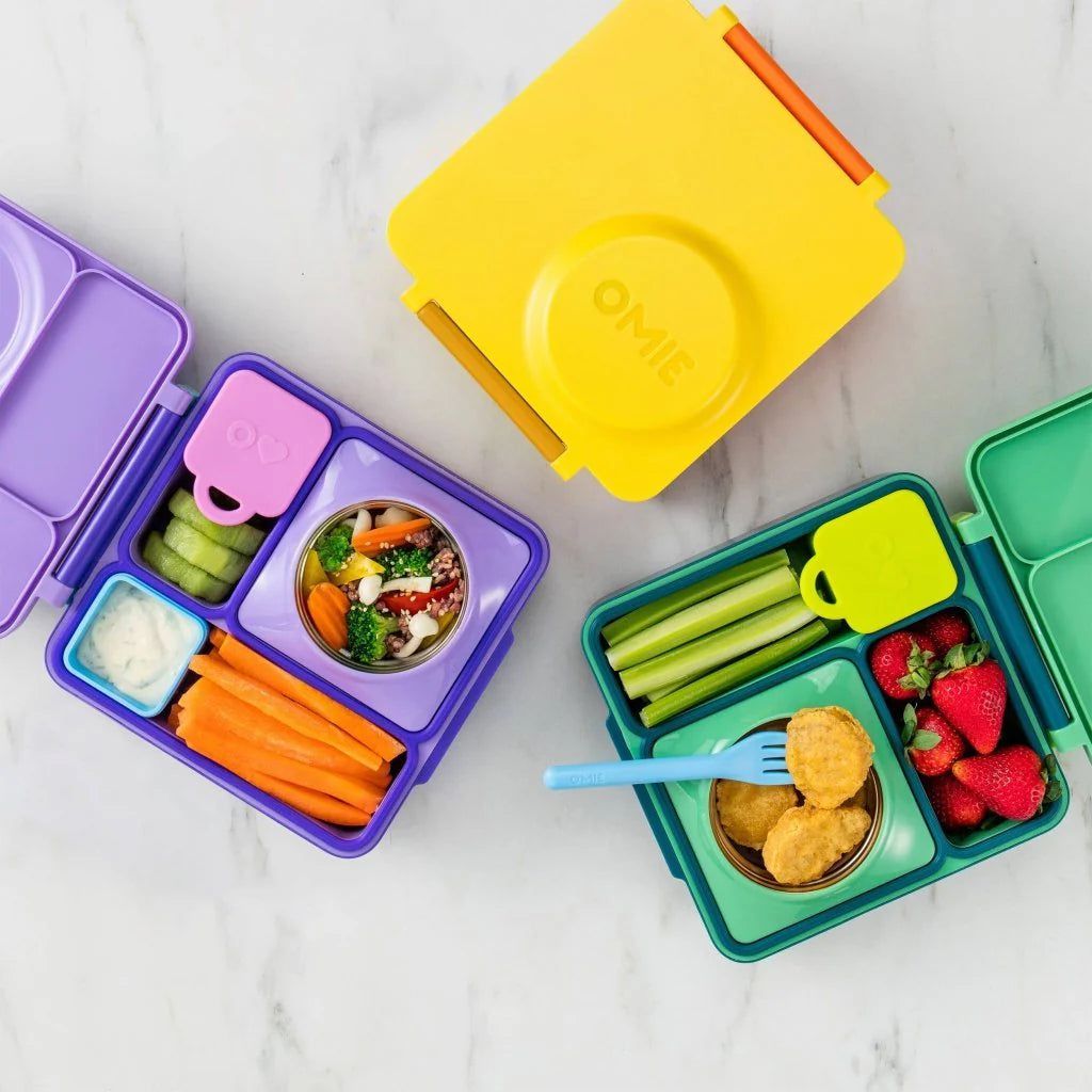 OmieBox Bento Kutusu İç Bölme Kapları 2li Kırmızı ve Sarı