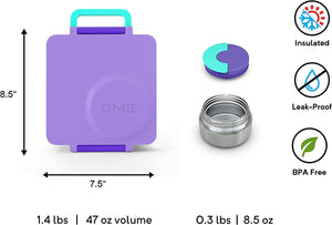 OmieBox Isı Yalıtımlı Mor Bento Yemek Kutusu