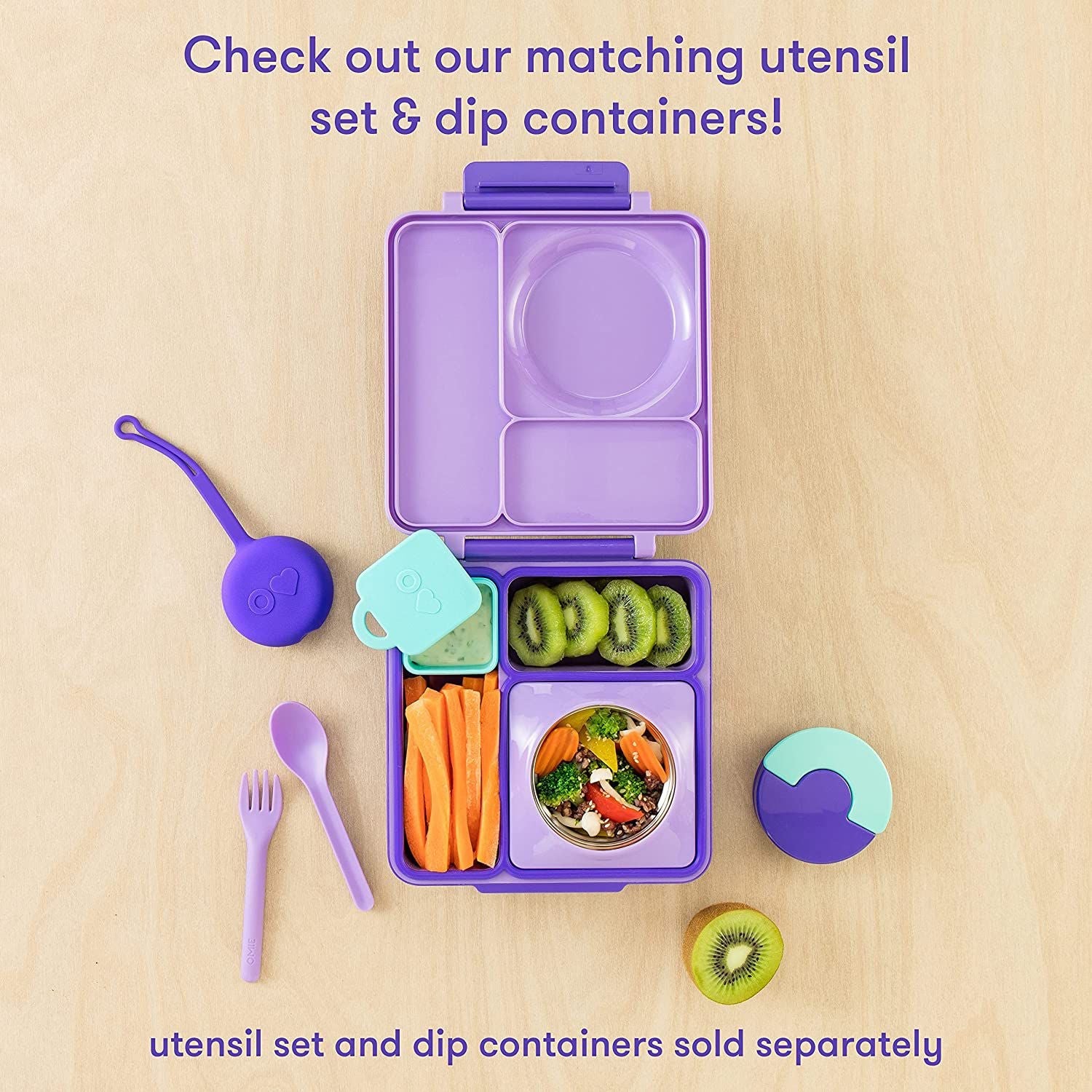 OmieBox Isı Yalıtımlı Mor Bento Yemek Kutusu