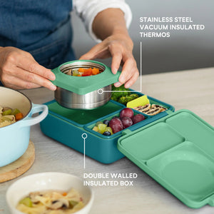 OmieBox - Isı Yalıtımlı Yeşil Bento Yemek Kutusu