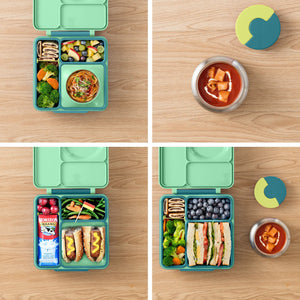 OmieBox - Isı Yalıtımlı Yeşil Bento Yemek Kutusu