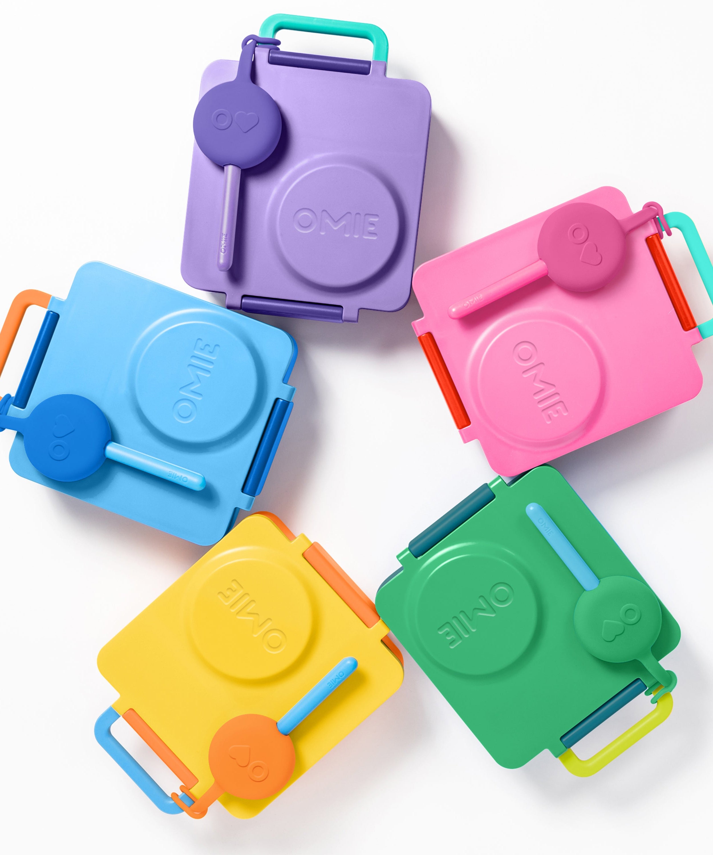 Omiebox - مجموعة شوكة وملعقة OmiePod ليلك من السيليكون