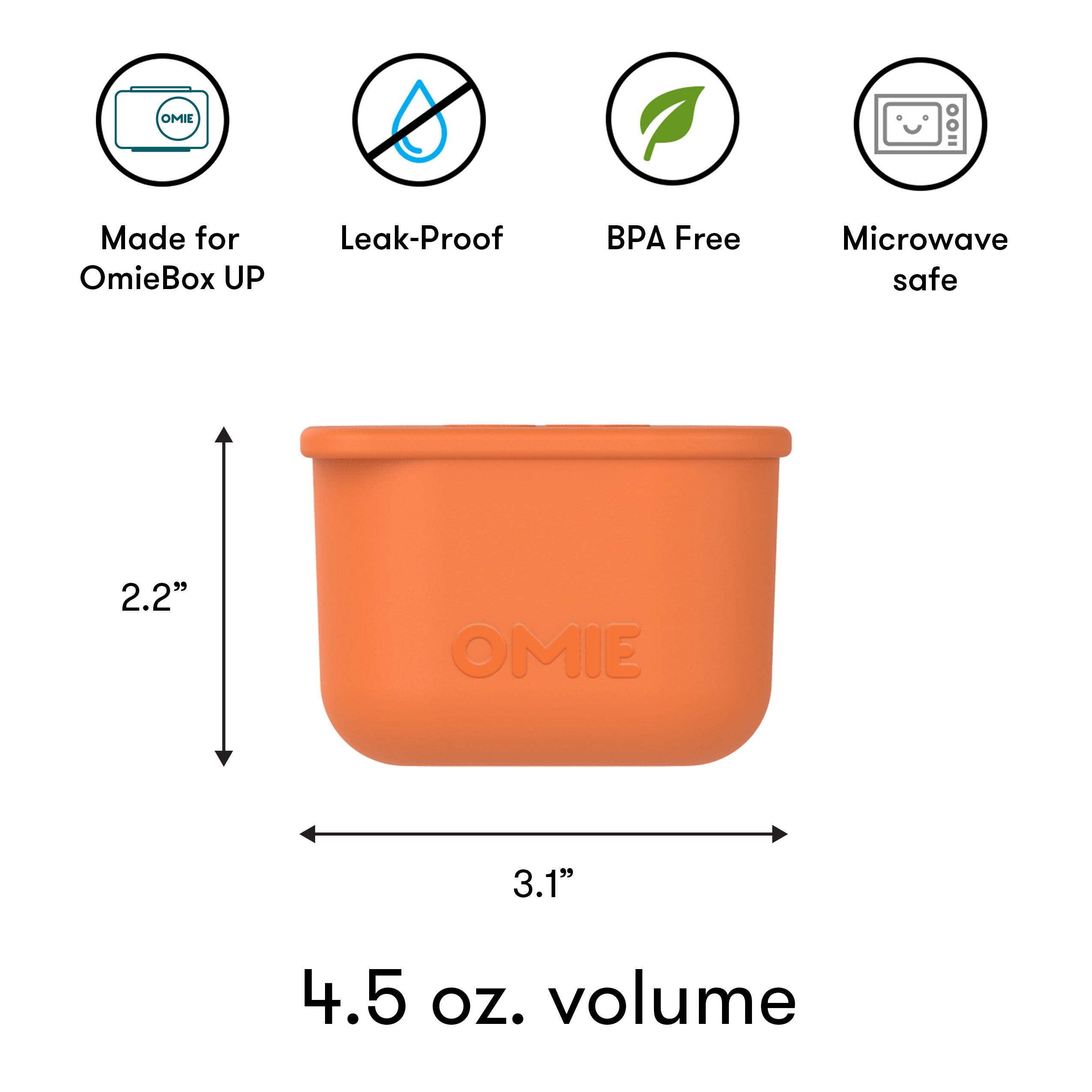 Omiebox - علب تقسيم داخلية UP Bento 2 قطع أزرق/برتقالي