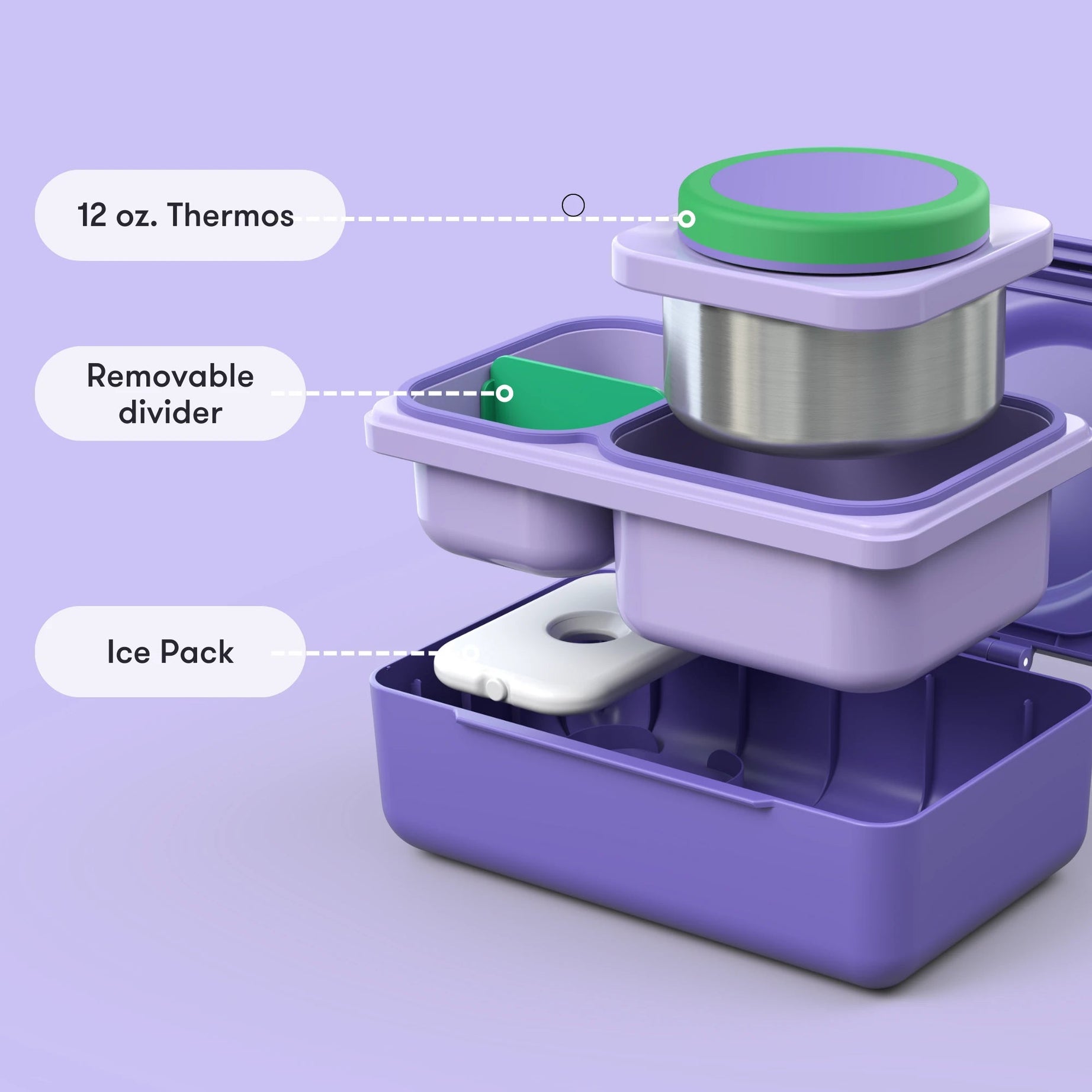 Omiebox - UP عازل حراري الجيل الثاني صندوق طعام جالاكسي مور