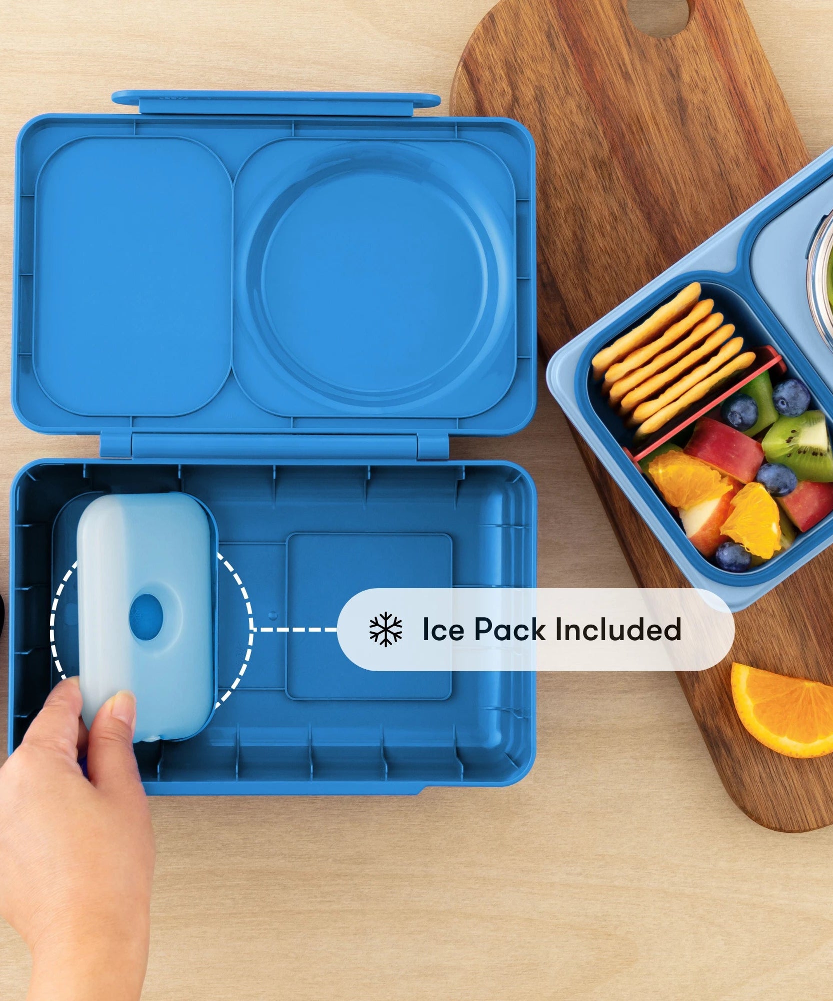 Omiebox - UP عازل حراري الجيل الثاني صندوق طعام بينتو أزرق كوزميكي