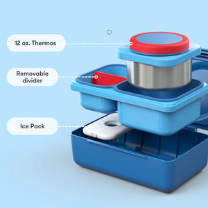Omiebox - UP Isı Yalıtımlı 2. Nesil Kozmik Mavi Bento Yemek Kutusu