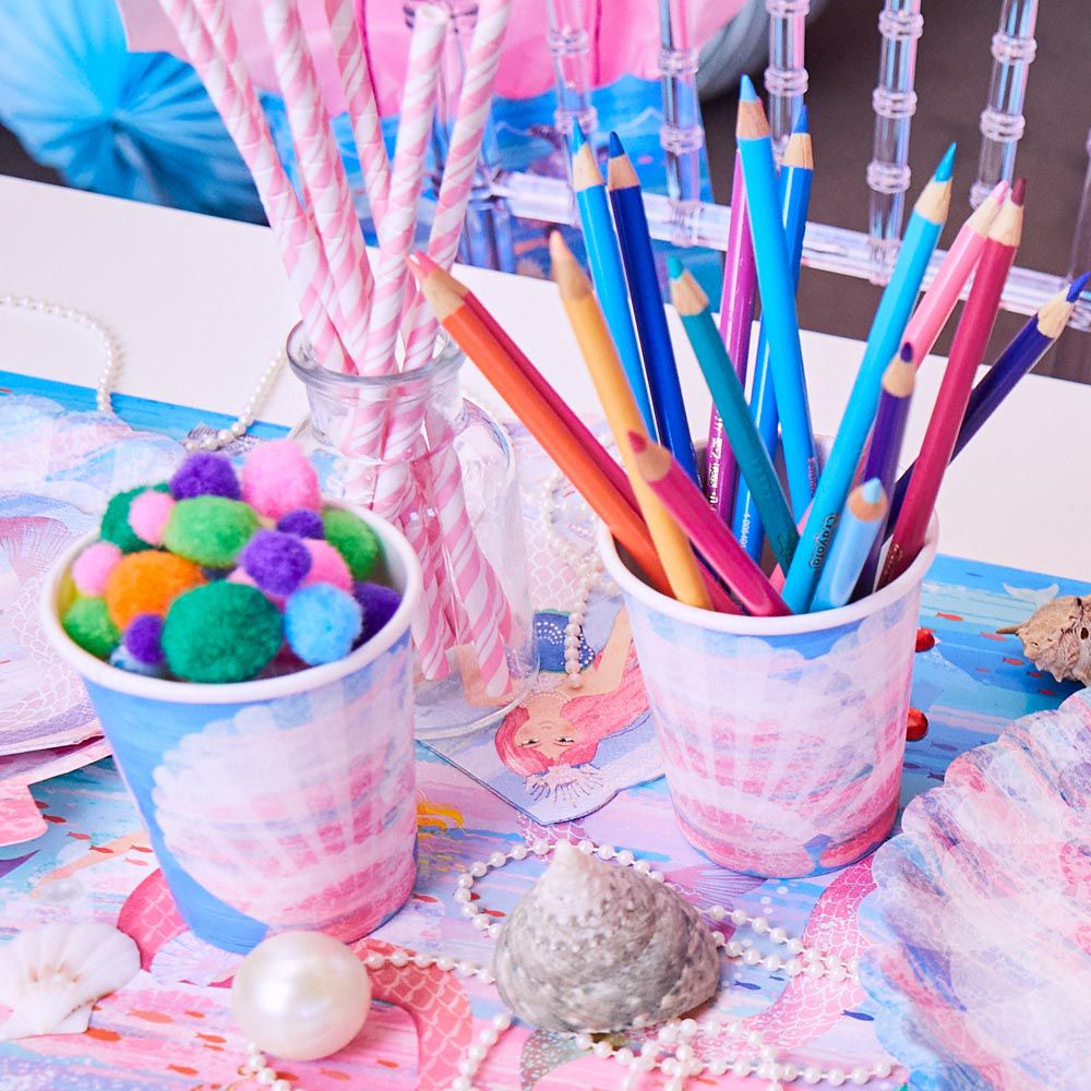 Party Pieces - Deniz Kızı 8li Parti Karton Bardakları