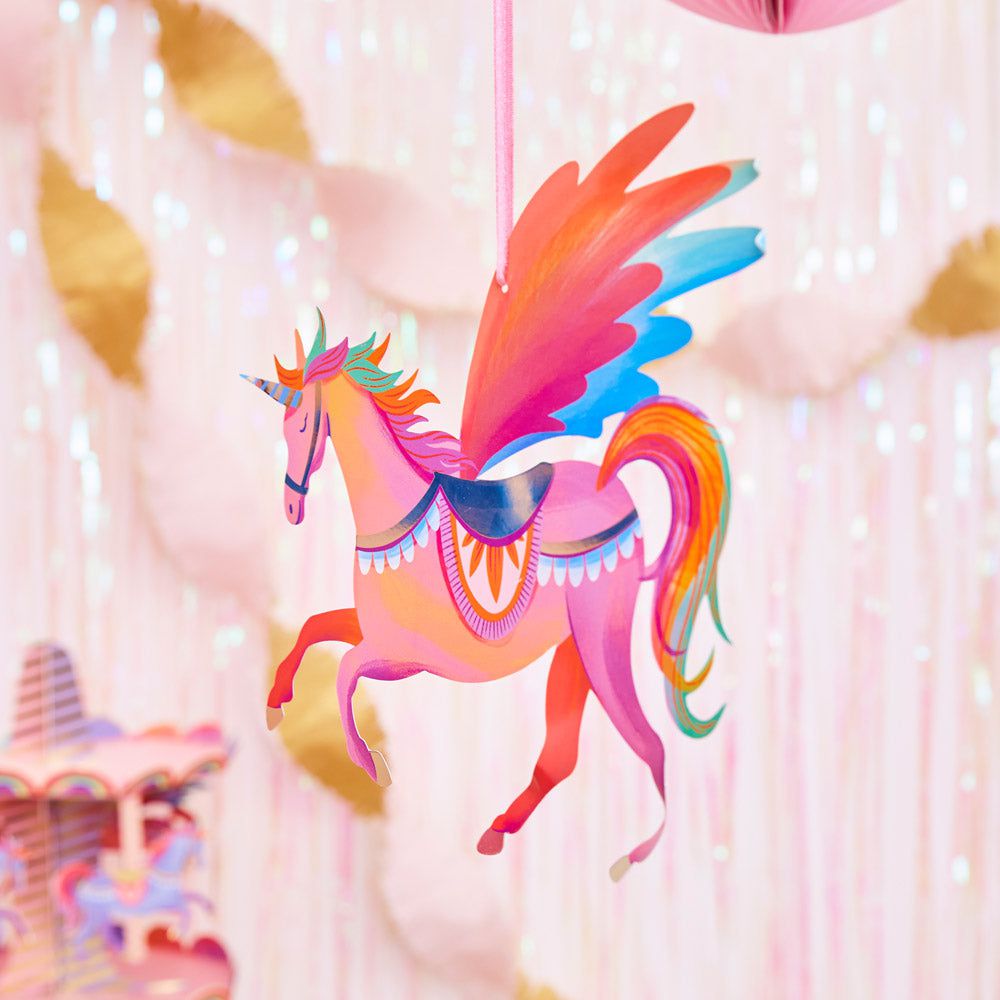 Party Pieces - Unicorn 5li Parti Asma Süsleri